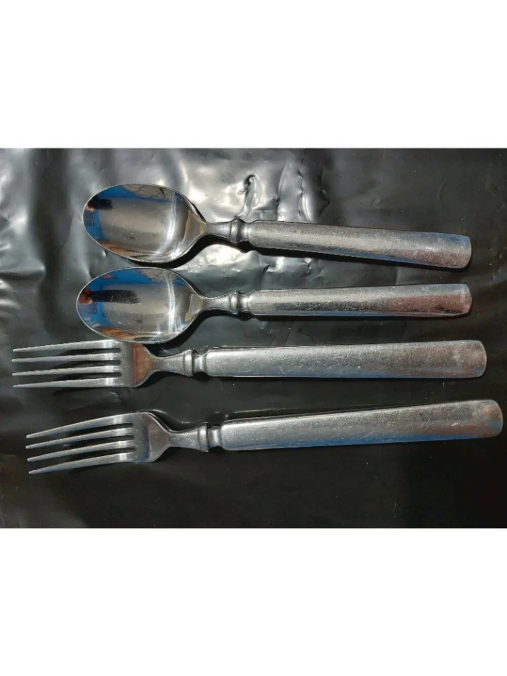Martha Stewart EMPIRE MSE Stainless Flatware 2 Forks & 2 Spoons Lot Of 4